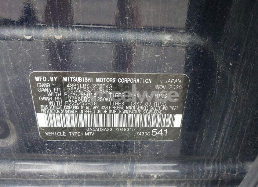 Photo 9 of 2020 Mitsubishi Outlander LE 2.4/SE 2.4/SEL 2.4/SP 2.4 (VIN JA4AD3A33LZ048315)