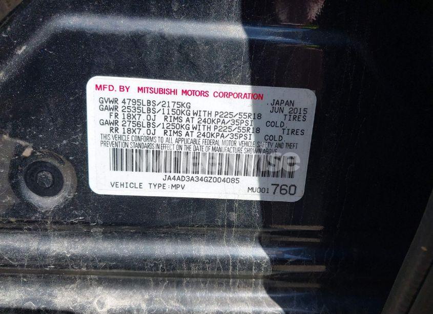 Photo 9 of 2016 Mitsubishi Outlander SE (VIN JA4AD3A34GZ004085)