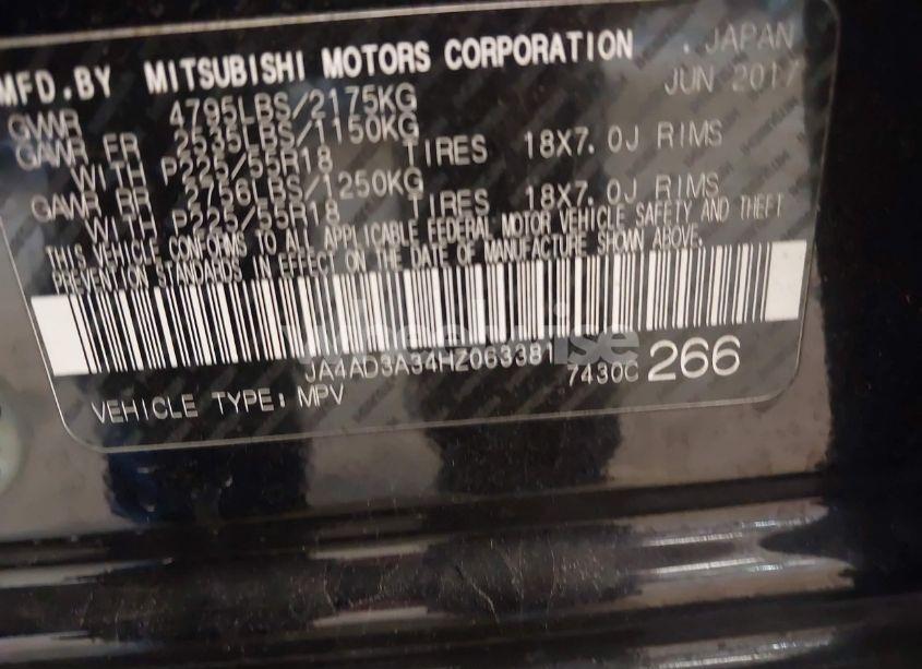 Photo 9 of 2017 Mitsubishi Outlander SE (VIN JA4AD3A34HZ063381)