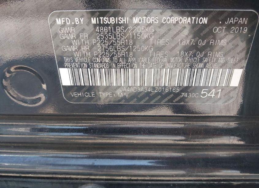 Photo 9 of 2020 Mitsubishi Outlander LE 2.4/SE 2.4/SEL 2.4/SP 2.4 (VIN JA4AD3A34LZ016165)