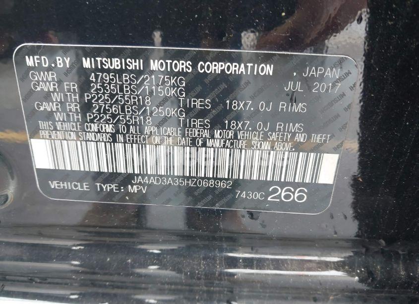 Photo 9 of 2017 Mitsubishi Outlander SE (VIN JA4AD3A35HZ068962)