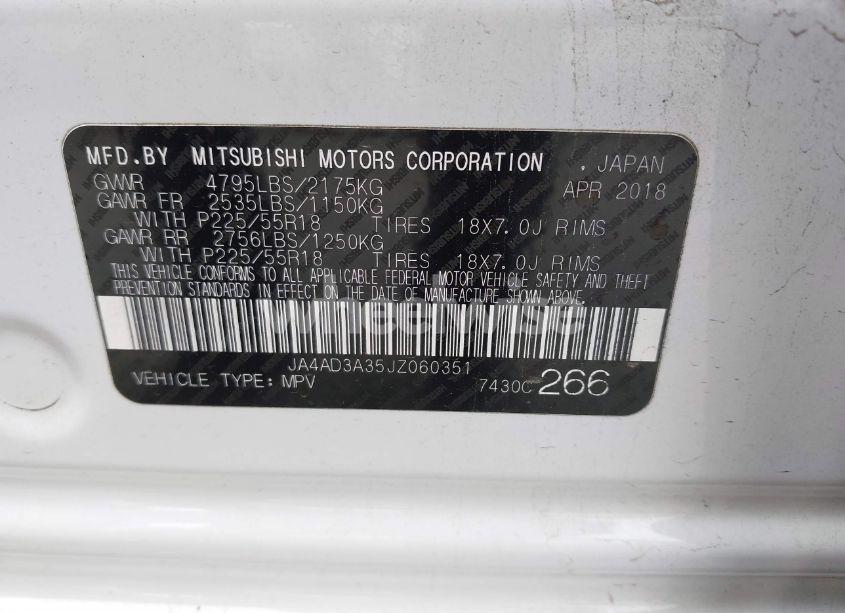 Photo 9 of 2018 Mitsubishi Outlander LE (VIN JA4AD3A35JZ060351)