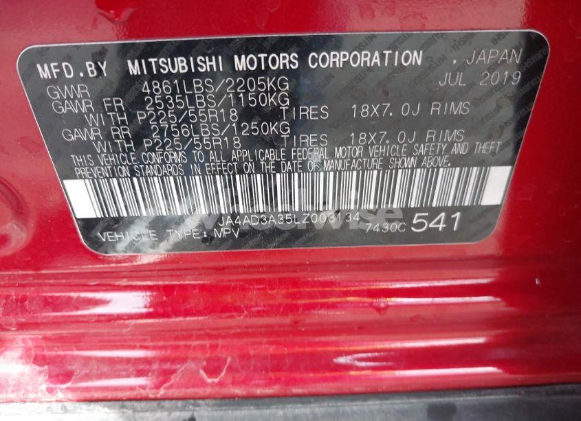 Photo 9 of 2020 Mitsubishi Outlander SE 2.4 (VIN JA4AD3A35LZ003134)