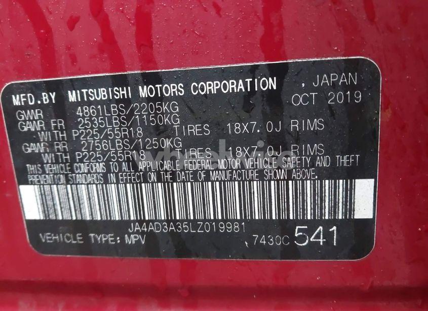 Photo 9 of 2020 Mitsubishi Outlander SE 2.4 (VIN JA4AD3A35LZ019981)