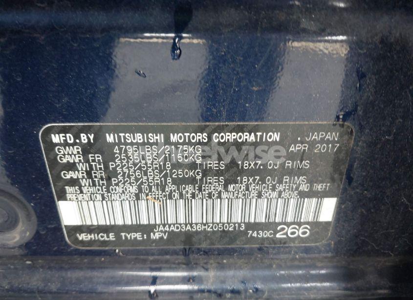 Photo 9 of 2017 Mitsubishi Outlander SE/SEL (VIN JA4AD3A36HZ050213)