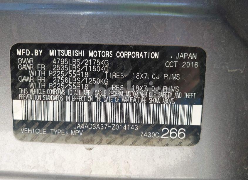 Photo 9 of 2017 Mitsubishi Outlander SE/SEL (VIN JA4AD3A37HZ014143)