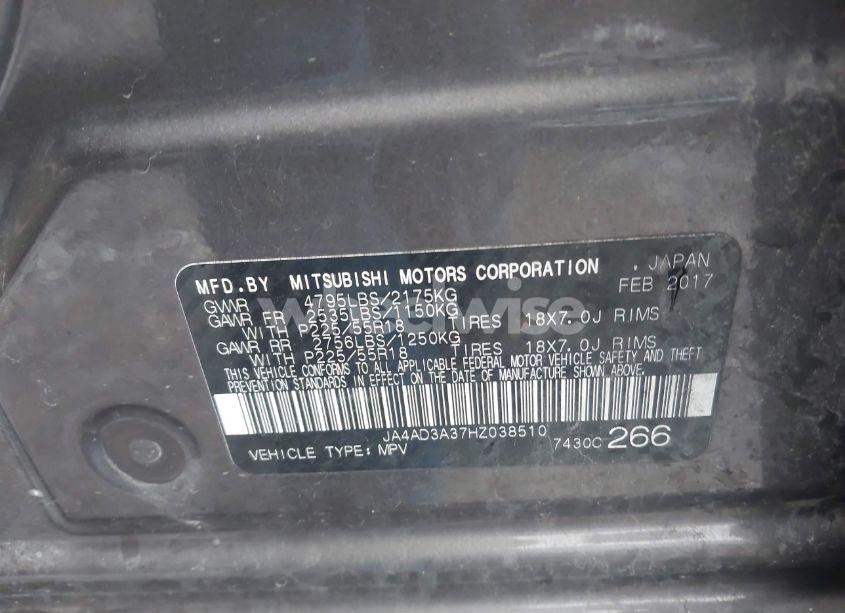 Photo 9 of 2017 Mitsubishi Outlander SE (VIN JA4AD3A37HZ038510)