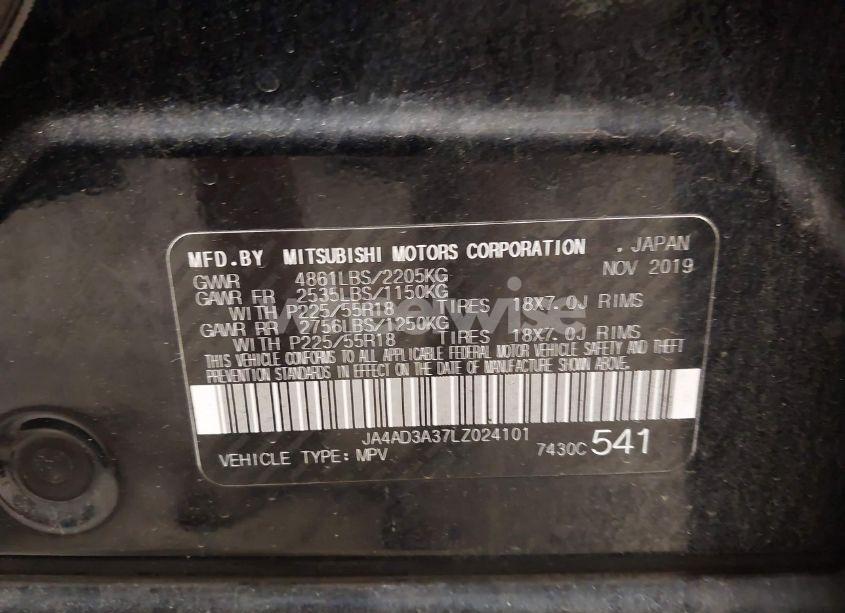 Photo 9 of 2020 Mitsubishi Outlander SE 2.4 (VIN JA4AD3A37LZ024101)