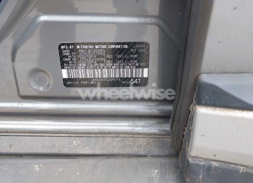 Photo 9 of 2020 Mitsubishi Outlander SE 2.4 (VIN JA4AD3A37LZ044719)