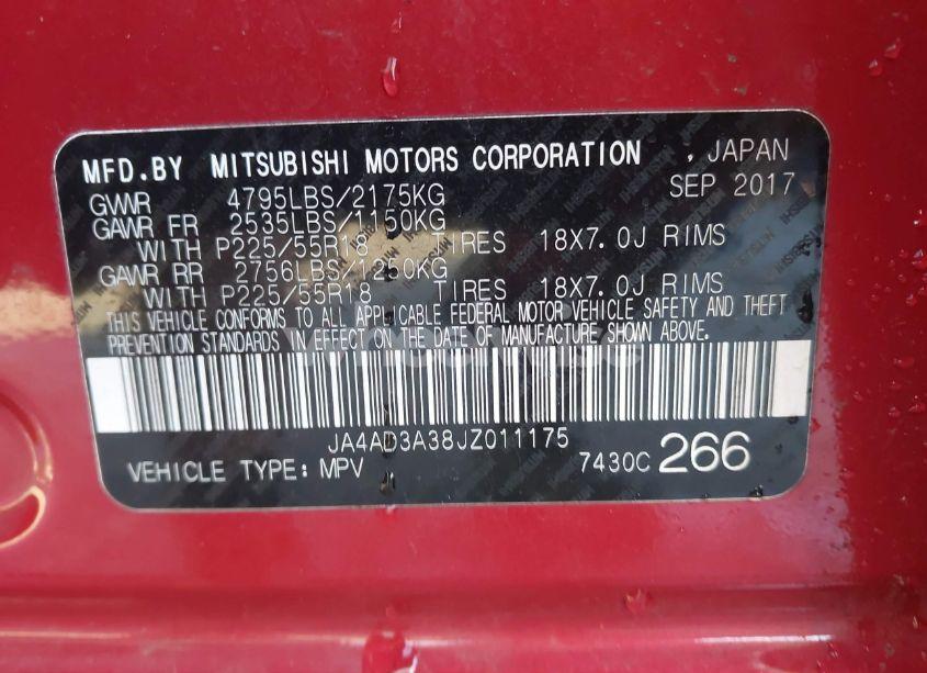 Photo 9 of 2018 Mitsubishi Outlander SE (VIN JA4AD3A38JZ011175)