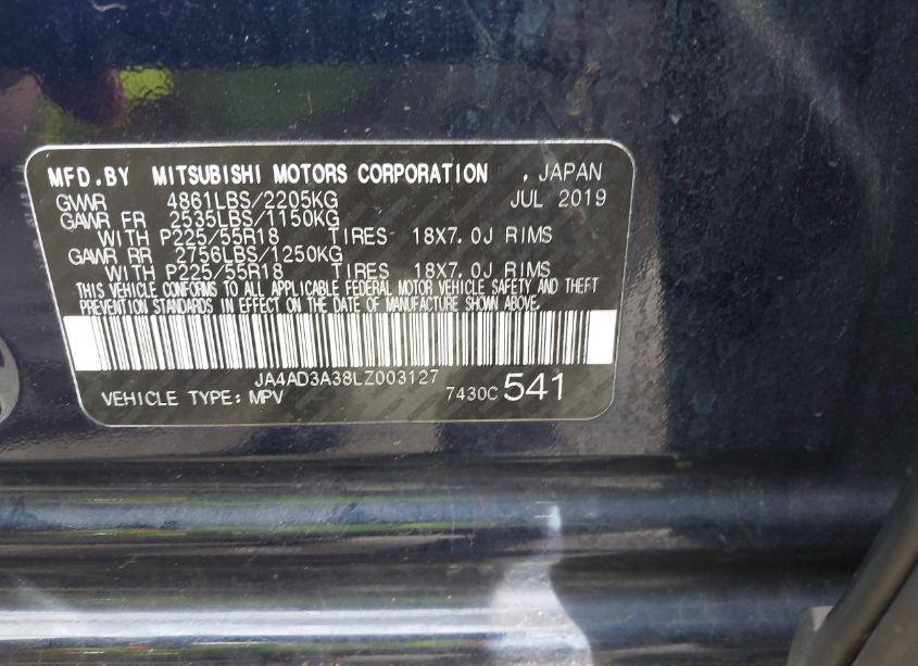 Photo 9 of 2020 Mitsubishi Outlander LE 2.4 (VIN JA4AD3A38LZ003127)