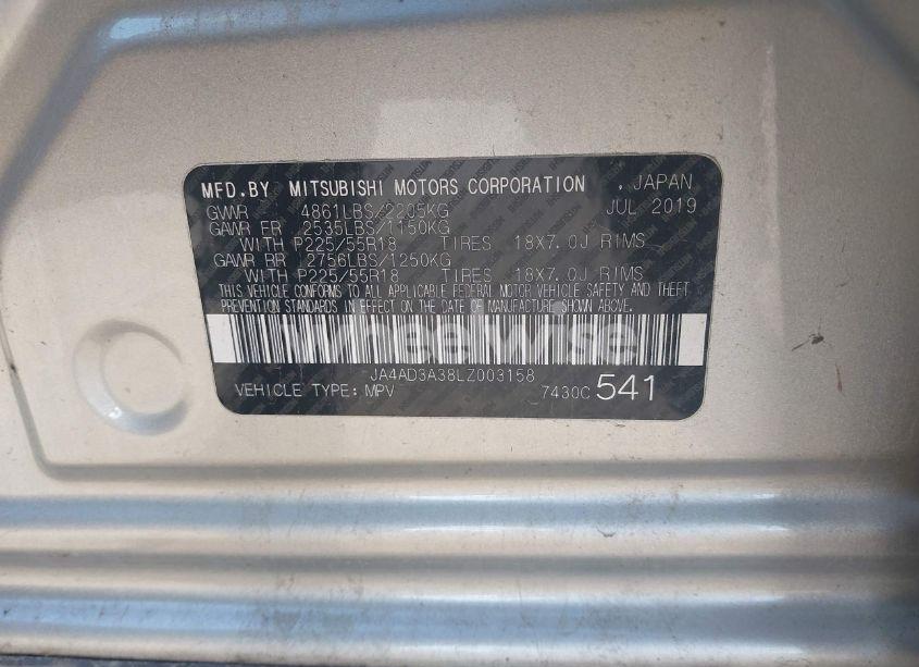 Photo 9 of 2020 Mitsubishi Outlander LE 2.4/SE 2.4/SEL 2.4/SP 2.4 (VIN JA4AD3A38LZ003158)