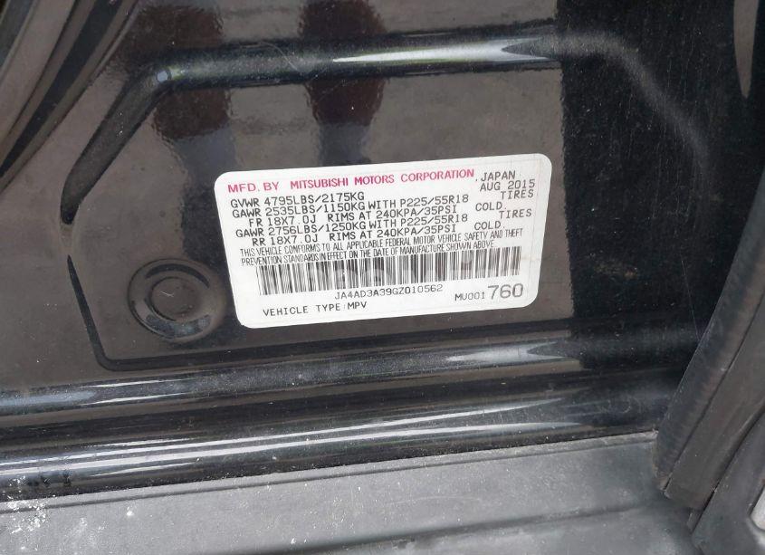 Photo 9 of 2016 Mitsubishi Outlander SE/SEL (VIN JA4AD3A39GZ010562)