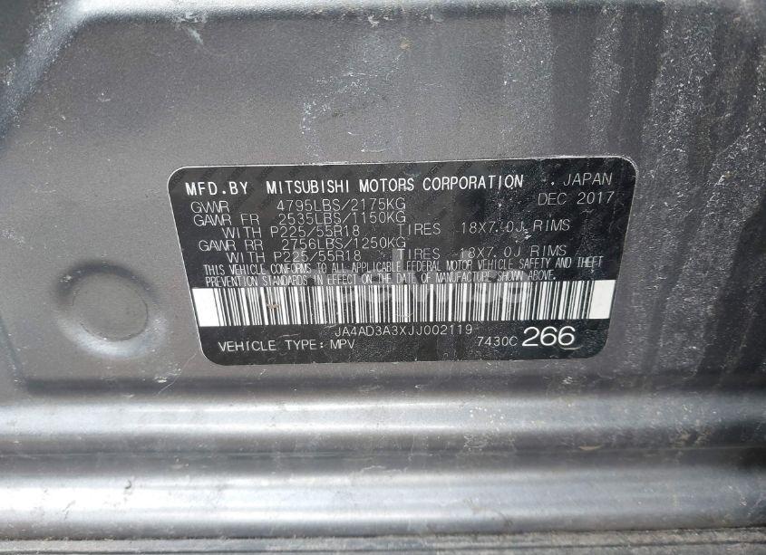 Photo 9 of 2018 Mitsubishi Outlander SE (VIN JA4AD3A3XJJ002119)