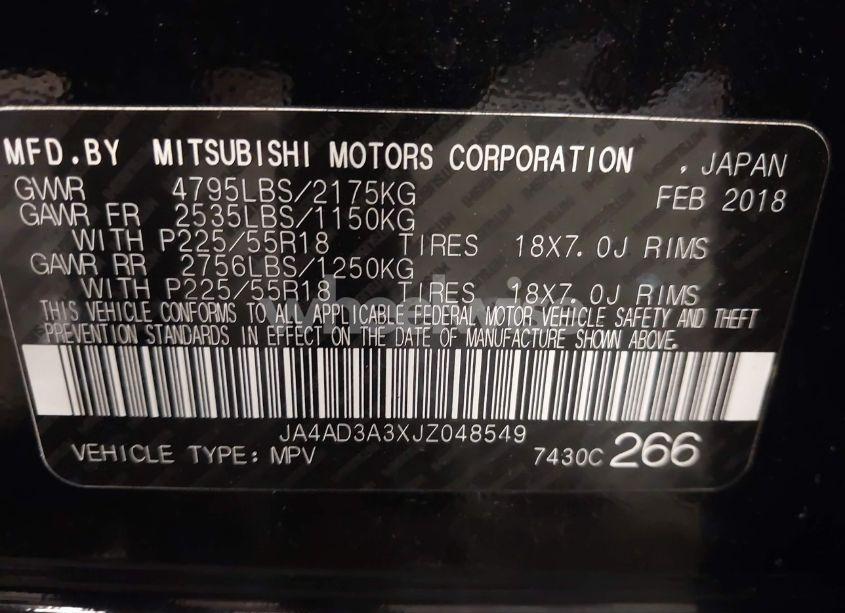 Photo 9 of 2018 Mitsubishi Outlander LE (VIN JA4AD3A3XJZ048549)