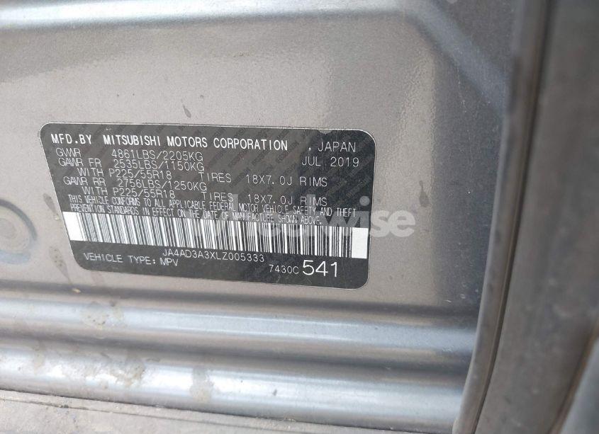 Photo 9 of 2020 Mitsubishi Outlander SE 2.4 (VIN JA4AD3A3XLZ005333)