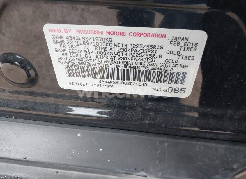 Photo 9 of 2016 Mitsubishi Outlander SPORT 2.0 ES (VIN JA4AP3AU0GZ030540)