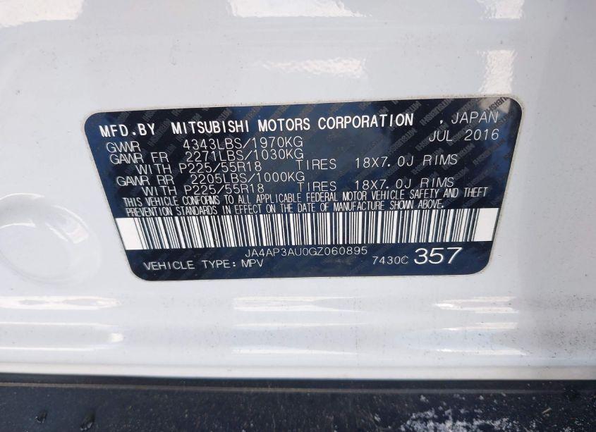 Photo 9 of 2016 Mitsubishi Outlander SPORT 2.0 ES (VIN JA4AP3AU0GZ060895)