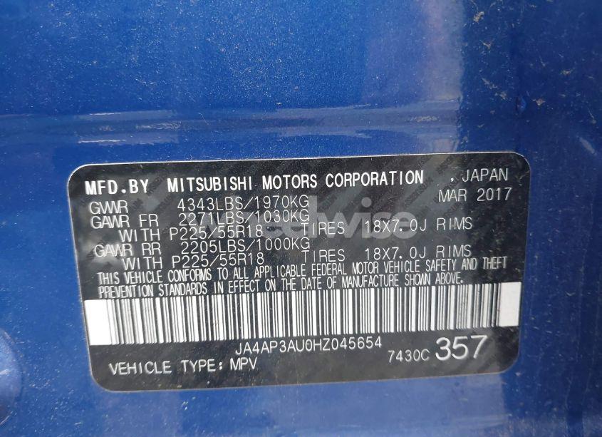 Photo 9 of 2017 Mitsubishi Outlander SPORT 2.0 ES/2.0 LE (VIN JA4AP3AU0HZ045654)