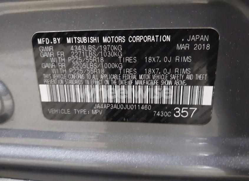 Photo 9 of 2018 Mitsubishi Outlander SPORT 2.0 LE (VIN JA4AP3AU0JU011460)