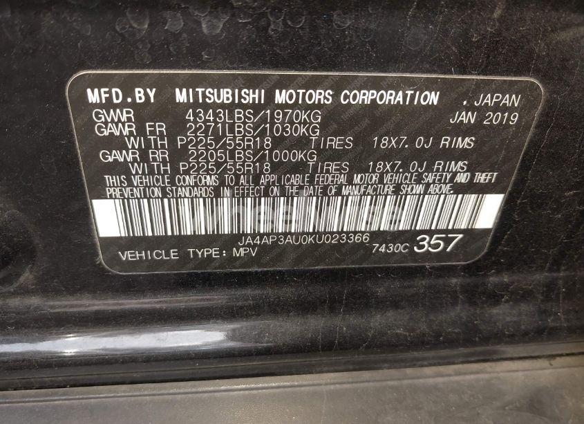 Photo 9 of 2019 Mitsubishi Outlander SPORT 2.0 ES (VIN JA4AP3AU0KU023366)