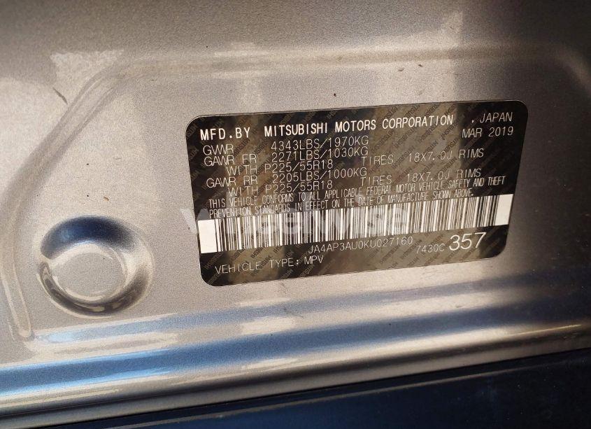 Photo 9 of 2019 Mitsubishi Outlander SPORT 2.0 LE (VIN JA4AP3AU0KU027160)