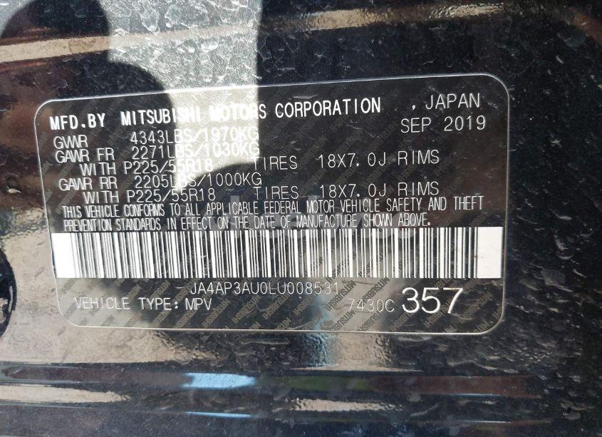 Photo 9 of 2020 Mitsubishi Outlander SPORT 2.0 ES (VIN JA4AP3AU0LU008531)