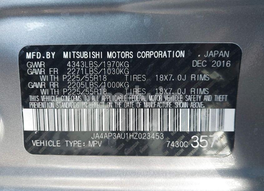 Photo 9 of 2017 Mitsubishi Outlander SPORT 2.0 ES (VIN JA4AP3AU1HZ023453)