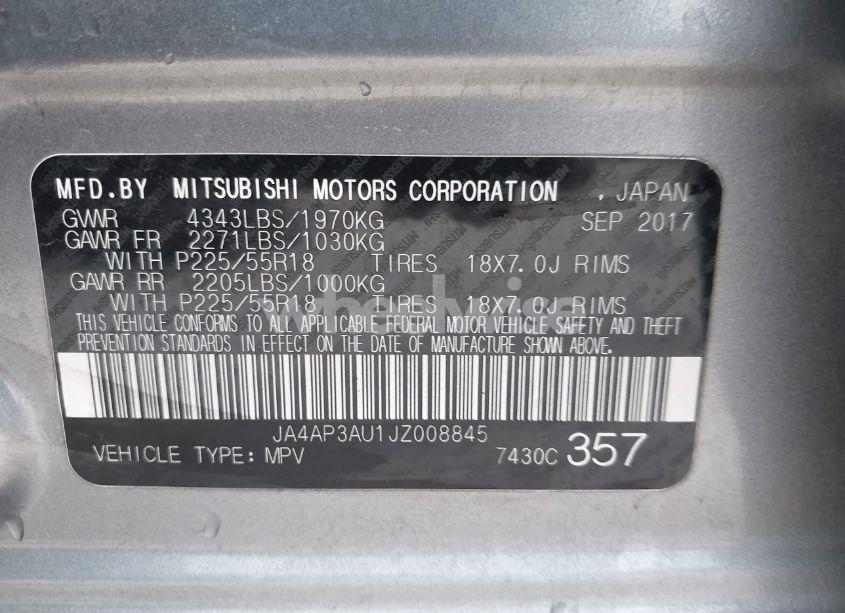 Photo 9 of 2018 Mitsubishi Outlander SPORT 2.0 ES (VIN JA4AP3AU1JZ008845)