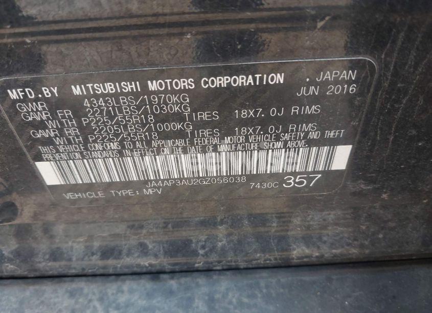 Photo 9 of 2016 Mitsubishi Outlander SPORT 2.0 ES (VIN JA4AP3AU2GZ056038)