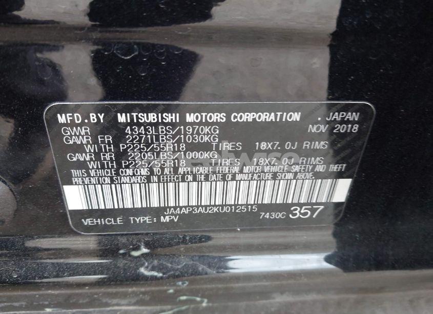 Photo 9 of 2019 Mitsubishi Outlander SPORT 2.0 LE (VIN JA4AP3AU2KU012515)