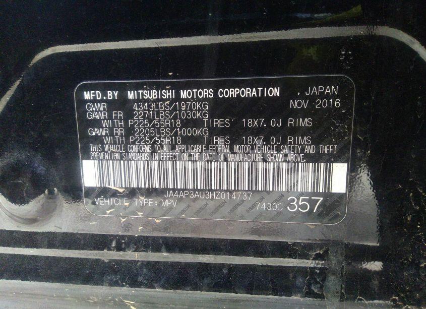 Photo 9 of 2017 Mitsubishi Outlander SPORT 2.0 ES (VIN JA4AP3AU3HZ014737)