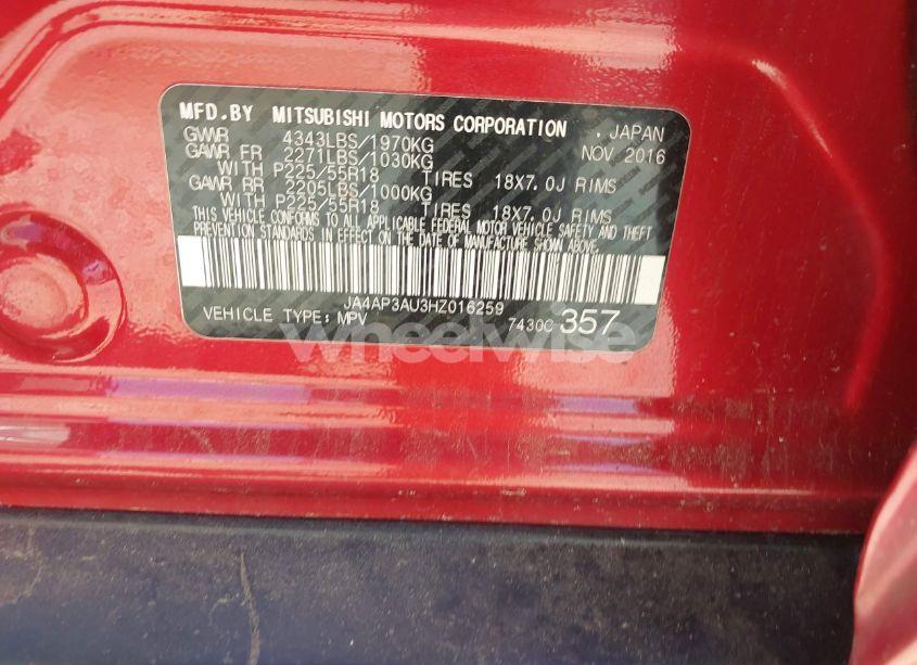 Photo 9 of 2017 Mitsubishi Outlander SPORT 2.0 ES/2.0 LE (VIN JA4AP3AU3HZ016259)