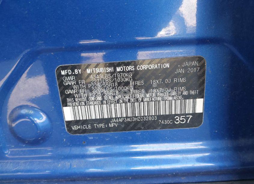 Photo 9 of 2017 Mitsubishi Outlander SPORT 2.0 LE (VIN JA4AP3AU3HZ032803)