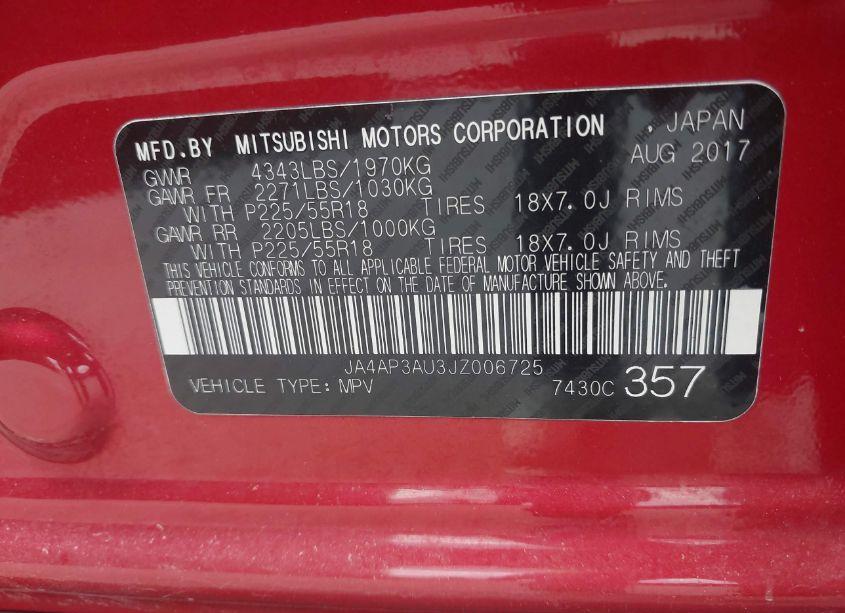 Photo 9 of 2018 Mitsubishi Outlander SPORT ES 2.0 (VIN JA4AP3AU3JZ006725)