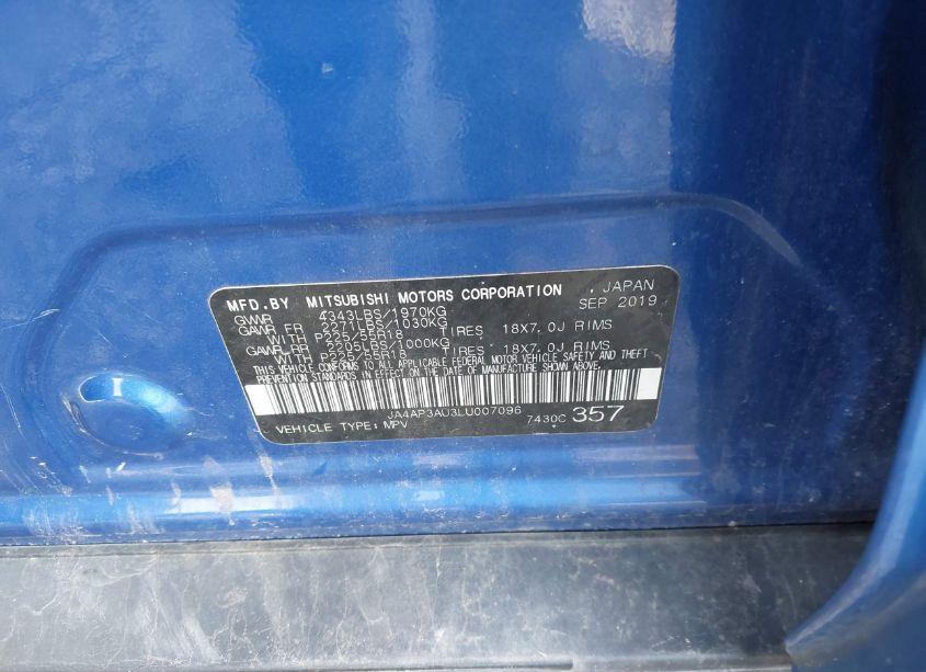 Photo 9 of 2020 Mitsubishi Outlander SPORT 2.0 ES (VIN JA4AP3AU3LU007096)