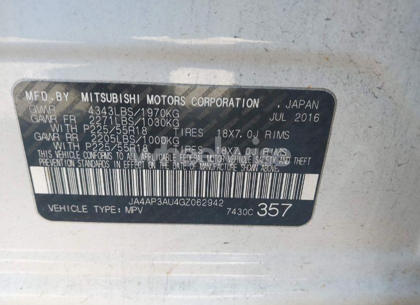 Photo 9 of 2016 Mitsubishi Outlander SPORT 2.0 ES (VIN JA4AP3AU4GZ062942)
