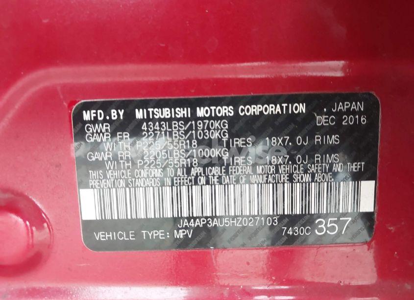 Photo 9 of 2017 Mitsubishi Outlander SPORT 2.0 ES (VIN JA4AP3AU5HZ027103)