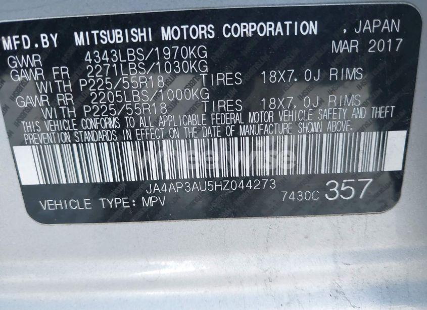 Photo 9 of 2017 Mitsubishi Outlander SPORT 2.0 LE (VIN JA4AP3AU5HZ044273)