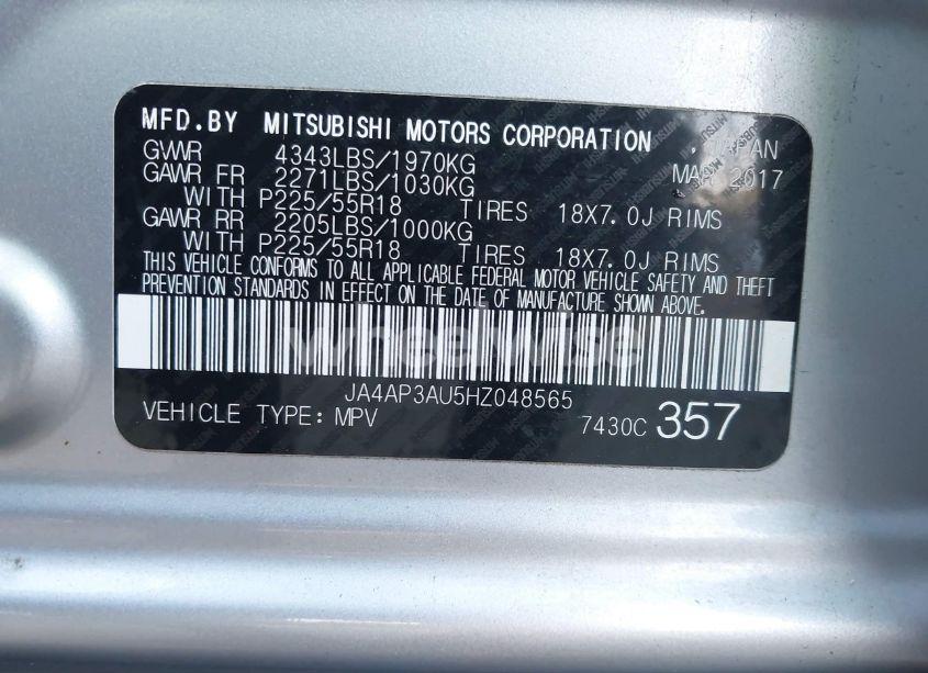 Photo 9 of 2017 Mitsubishi Outlander SPORT 2.0 ES (VIN JA4AP3AU5HZ048565)