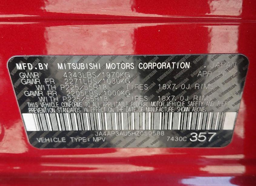 Photo 9 of 2017 Mitsubishi Outlander SPORT 2.0 ES (VIN JA4AP3AU5HZ050588)