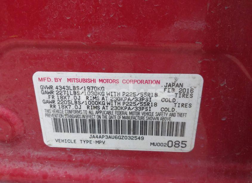 Photo 9 of 2016 Mitsubishi Outlander SPORT 2.0 ES (VIN JA4AP3AU6GZ032549)