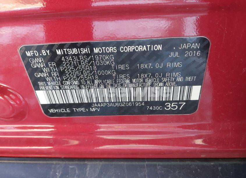 Photo 9 of 2016 Mitsubishi Outlander SPORT 2.0 ES (VIN JA4AP3AU6GZ061954)