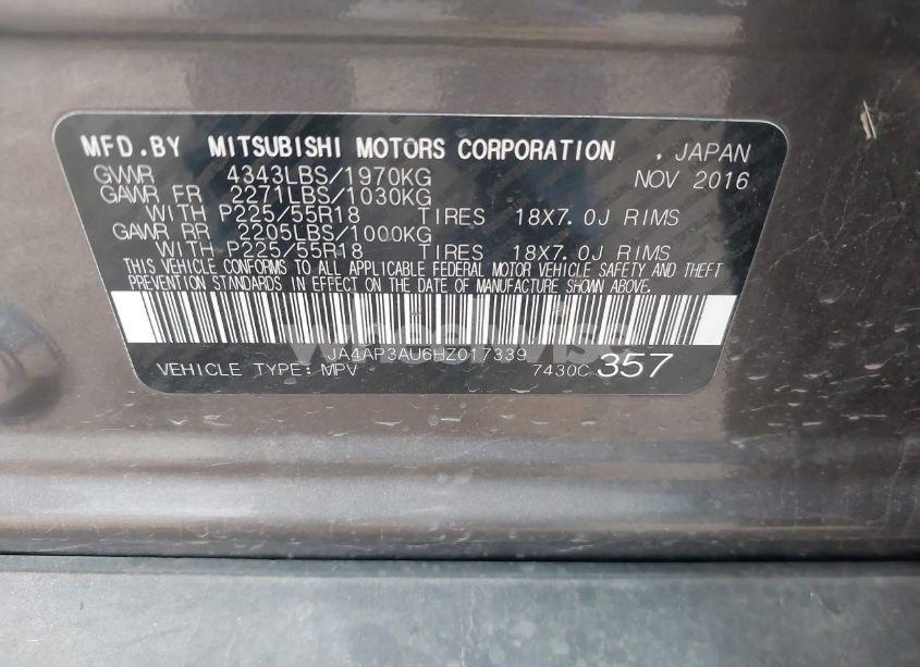 Photo 9 of 2017 Mitsubishi Outlander SPORT 2.0 ES (VIN JA4AP3AU6HZ017339)