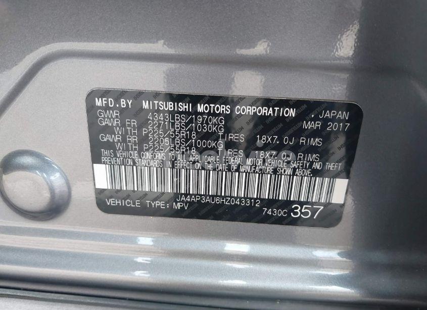 Photo 9 of 2017 Mitsubishi Outlander SPORT 2.0 ES/2.0 LE (VIN JA4AP3AU6HZ043312)