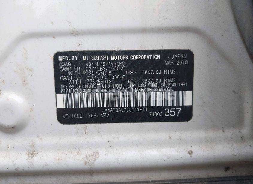 Photo 9 of 2018 Mitsubishi Outlander SPORT 2.0 ES (VIN JA4AP3AU6JU011611)