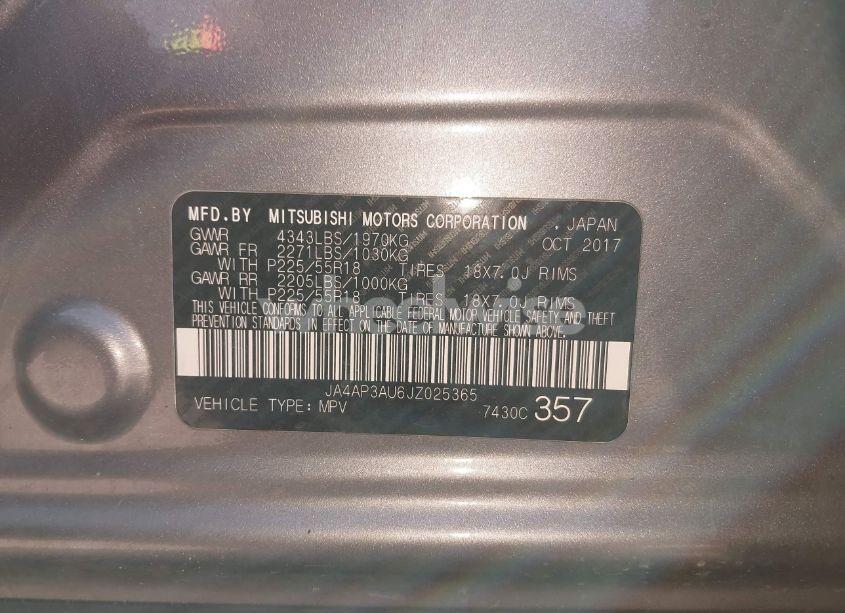 Photo 9 of 2018 Mitsubishi Outlander SPORT 2.0 ES (VIN JA4AP3AU6JZ025365)