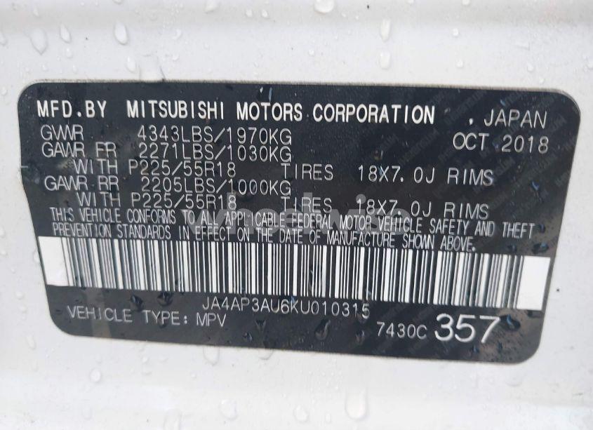 Photo 9 of 2019 Mitsubishi Outlander SPORT 2.0 LE (VIN JA4AP3AU6KU010315)