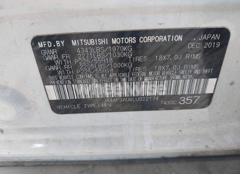 Photo 9 of 2020 Mitsubishi Outlander SPORT 2.0 ES (VIN JA4AP3AU6LU022174)