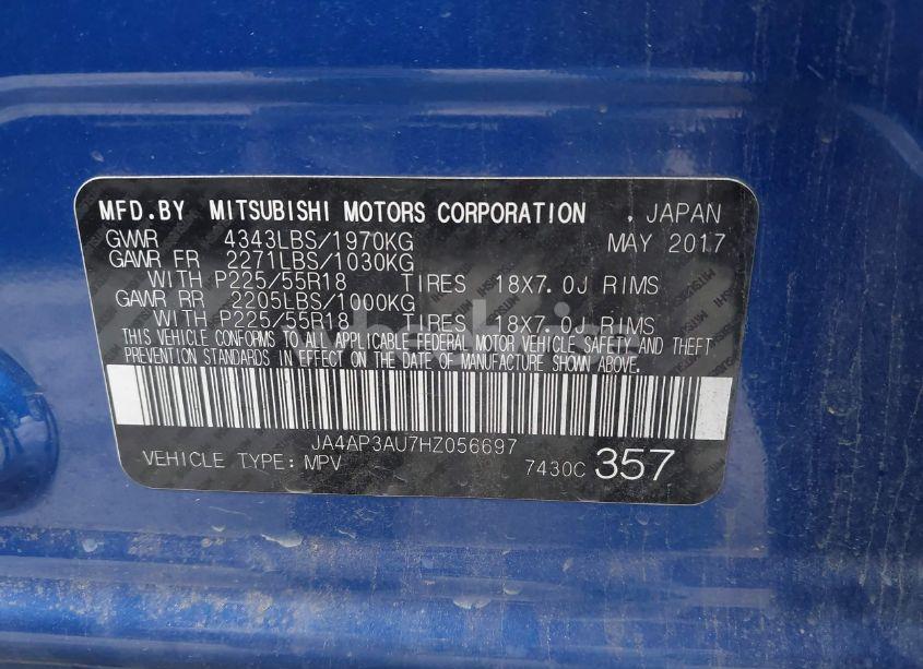 Photo 9 of 2017 Mitsubishi Outlander SPORT 2.0 ES (VIN JA4AP3AU7HZ056697)